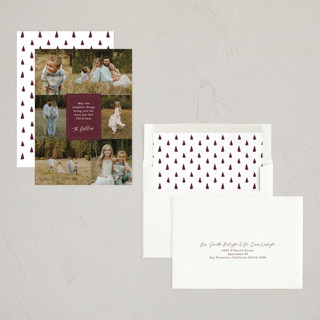 This is a sugar plum photo christmas cards with standard by Jennifer Wick called post script printing on recycled smooth signature in standard