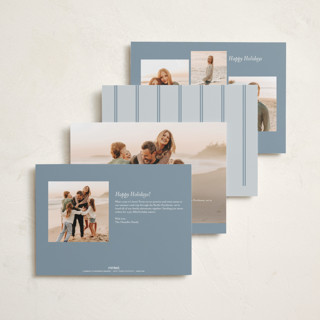 This is a winter sky photo christmas cards with standard by Rebecca Durflinger called evergreen garlands printing on recycled smooth signature in standard