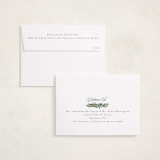 This is a eggnog photo christmas cards with standard by Rebecca Durflinger called evergreen garlands printing on recycled smooth signature in standard
