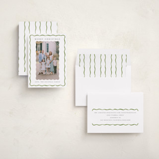 This is a fern photo christmas cards with standard by Chris Griffith called holiday fringe printing on recycled smooth signature in standard