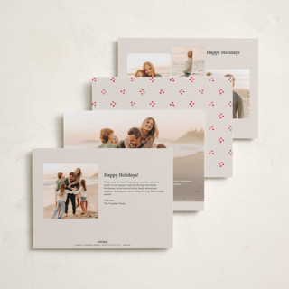 This is a holly berry photo christmas cards with standard by Rachel Mattern called good tidings & great joy printing on recycled smooth signature in standard