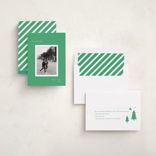 This is a elf shoes photo christmas cards with standard by Brandy Folse called bright greetings printing on recycled smooth signature in standard