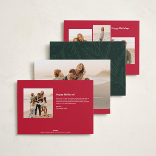 This is a berry photo christmas cards with standard by Ellis called calligraphic printing on recycled smooth signature in standard