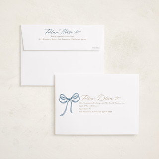 This is a blueberry photo christmas cards with standard by Jackie Crawford called watercolor bow printing on recycled smooth signature in standard