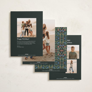 This is a forest photo christmas cards with standard by Paper Sun Studio called charming dove border printing on recycled smooth signature in standard