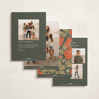 This is a balsam photo christmas cards with standard by Tara Grangroth called christmas poppies printing on recycled smooth signature in standard