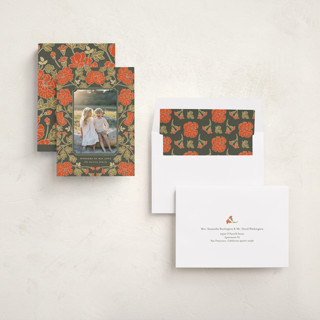 This is a balsam photo christmas cards with standard by Tara Grangroth called christmas poppies printing on recycled smooth signature in standard