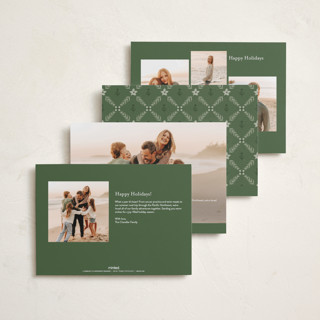 This is a garland photo christmas cards with standard by Wildfield Paper Co called folk border printing on recycled smooth signature in standard