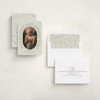 This is a mint photo christmas cards with standard by Brynne Foster called flora printing on recycled smooth signature in standard