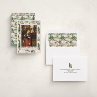 This is a fir photo christmas cards with standard by Tatjana Koraksic called forest printing on recycled smooth signature in standard