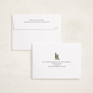 This is a fir photo christmas cards with standard by Tatjana Koraksic called forest printing on recycled smooth signature in standard