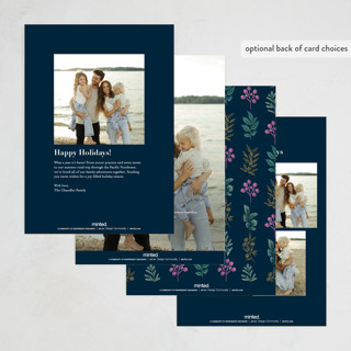 This is a grape photo christmas cards with standard by Chris Griffith called holiday gala printing on recycled smooth signature in standard