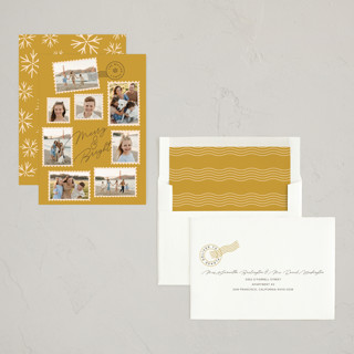 This is a halo photo christmas cards with standard by Vera Lim called lots of stamps printing on recycled smooth signature in standard