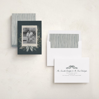 This is a juniper photo christmas cards with standard by Wildfield Paper Co called vintage garland printing on recycled smooth signature in standard