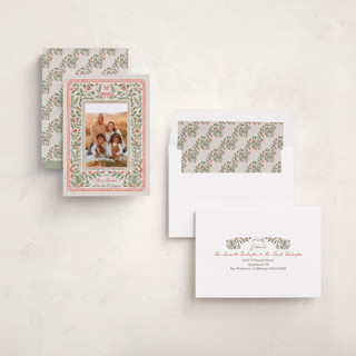 This is a garden photo christmas cards with standard by Elly called botanical tidings printing on recycled smooth signature in standard