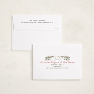 This is a garden photo christmas cards with standard by Elly called botanical tidings printing on recycled smooth signature in standard