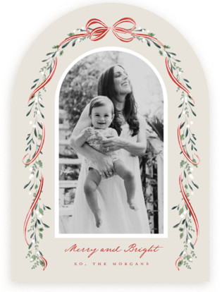 Arch Garland Christmas Photo Cards