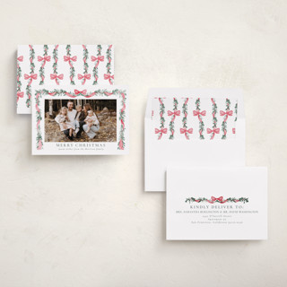 This is a wreath photo christmas cards with standard by Petra Kern called festival printing on recycled smooth signature in standard