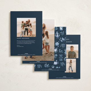 This is a snowflake photo christmas cards with standard by Sarah Knight called days of christmas printing on recycled smooth signature in standard