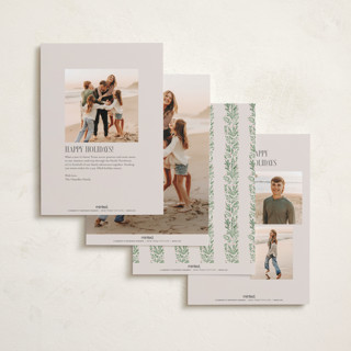 This is a wreath photo christmas cards with standard by Petra Kern called heritage printing on recycled smooth signature in standard