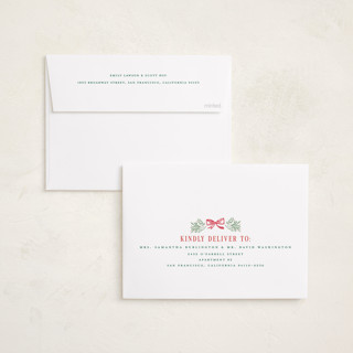 This is a wreath photo christmas cards with standard by Petra Kern called heritage printing on recycled smooth signature in standard