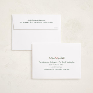This is a porcelain photo christmas cards with standard by Chris Griffith called holiday gingham printing on recycled smooth signature in standard