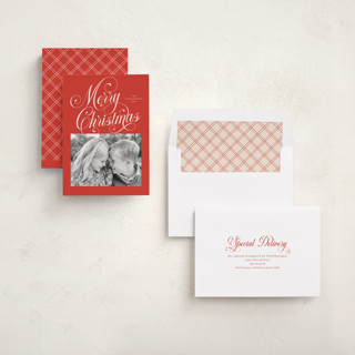 This is a candy apple photo christmas cards with standard by Jessica Williams called peppermint twist printing on recycled smooth signature in standard