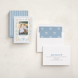 This is a blue jay photo christmas cards with standard by Melanie Kosuge called lafayette printing on recycled smooth signature in standard