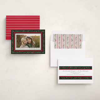 This is a festive photo christmas cards with standard by Erin L. Wilson called hollywick printing on recycled smooth signature in standard