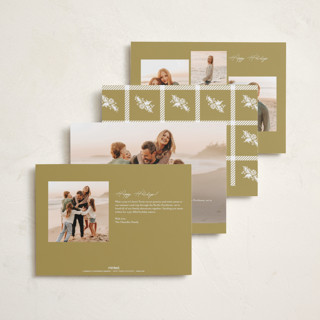 This is a butterscotch photo christmas cards with standard by Chris Griffith called frame of happiness printing on recycled smooth signature in standard