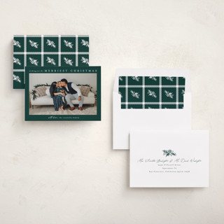 This is a hunter photo christmas cards with standard by Chris Griffith called frame of happiness printing on recycled smooth signature in standard