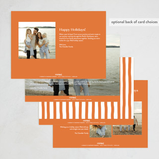 This is a tangerine photo christmas cards with standard by Megan Davis called tailored printing on recycled smooth signature in standard