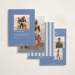 This is a blue spruce photo christmas cards with standard by Wildfield Paper Co called holly berrie printing on recycled smooth signature in standard