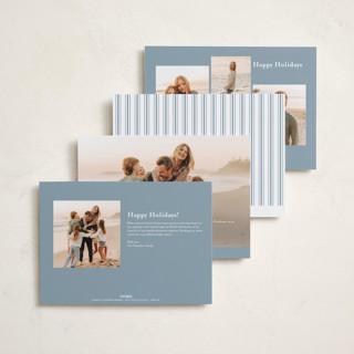 This is a icicle photo christmas cards with standard by Carolyn MacLaren called striped blessings printing on recycled smooth signature in standard