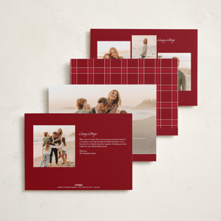 This is a snow photo christmas cards with standard by Owl and Toad called many greetings printing on recycled smooth signature in standard