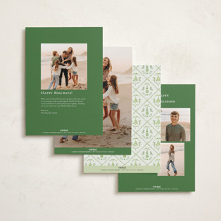 This is a forest photo christmas cards with standard by Bayberry Kate called chintz printing on recycled smooth signature in standard