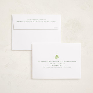This is a forest photo christmas cards with standard by Bayberry Kate called chintz printing on recycled smooth signature in standard