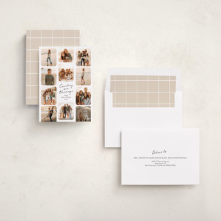 This is a snow photo christmas cards with standard by Lindsay Megahed called so many blessings printing on recycled smooth signature in standard
