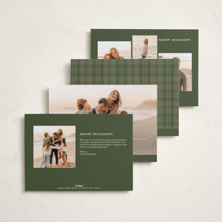 This is a pine photo christmas cards with standard by Itsy Belle Studio called glory & plaid printing on recycled smooth signature in standard