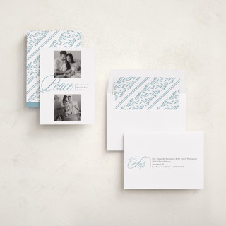 This is a celestial photo christmas cards with standard by Susan Zinader called quiet overlap printing on recycled smooth signature in standard
