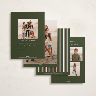 This is a snow photo christmas cards with standard by Pixel and Hank called merry and bright printing on recycled smooth signature in standard