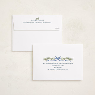 This is a frost photo christmas cards with standard by Paula Pecevich called holly garland and bow printing on recycled smooth signature in standard