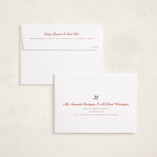 This is a holly photo christmas cards with standard by Wildfield Paper Co called holly berry border printing on recycled smooth signature in standard