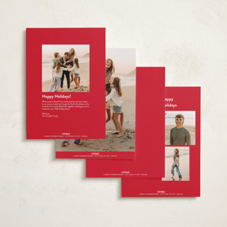 This is a sage photo christmas cards with standard by Jen Ramsey called ski time printing on recycled smooth signature in standard