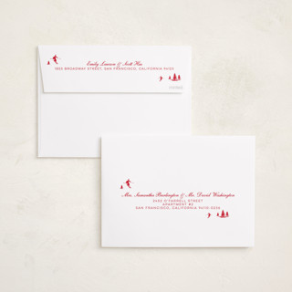 This is a sage photo christmas cards with standard by Jen Ramsey called ski time printing on recycled smooth signature in standard