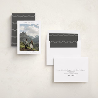 This is a snow photo christmas cards with standard by Nicole Walsh called scenic printing on recycled smooth signature in standard