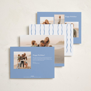 This is a blue jay photo christmas cards with standard by Chris Griffith called holiday fringe printing on recycled smooth signature in standard