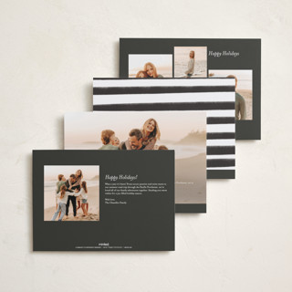 This is a coal photo christmas cards with standard by Brooke Chandler called classic merry crest printing on recycled smooth signature in standard