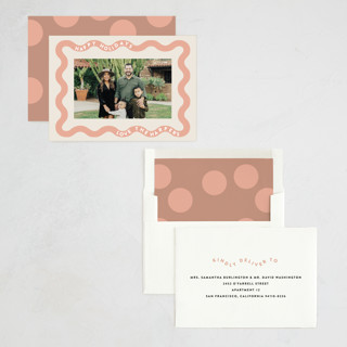 This is a apricot photo christmas cards with standard by Lori Wemple called ricrac printing on recycled smooth signature in standard