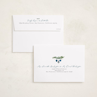 This is a winterberry photo christmas cards with standard by Susan Moyal called pine garland printing on recycled smooth signature in standard